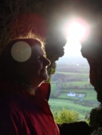 Mary Branley at the Keash Caves, Sligo